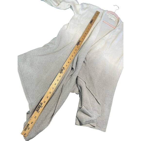 Barefoot Dreams Bamboo Lite Size S Calypso Wrap Cardigan Ombre Cream Gray Draped - Picture 11 of 13